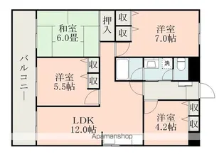 プレジデント水前寺【1104号室】の間取り