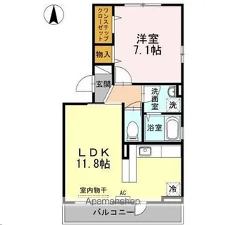 グランビア A【3階】の間取り
