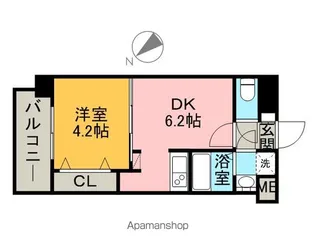 アブレスト野間【8階】の間取り