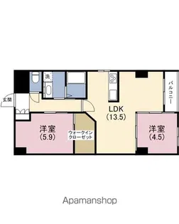 シティ上六【4階】の間取り