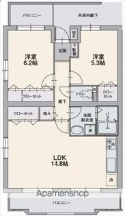 オーポン ヒルズ【4階】の間取り
