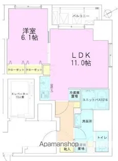 門前仲町レジデンス八番館【2階】の間取り