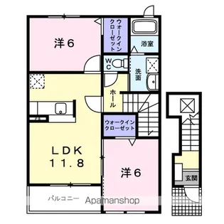 メルシープラザⅡ【2階】の間取り