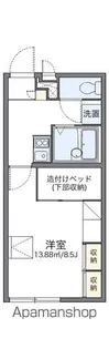 レオパレスアルカディア【107号室】の間取り