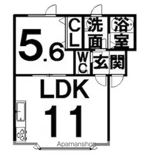 ファミーユ34【1-A号室】の間取り