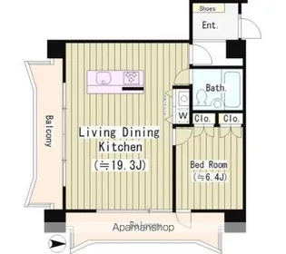 カーサクロヤナギ【4階】の間取り