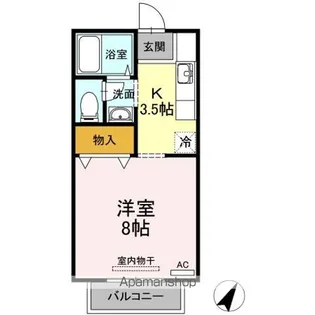 プリメーラいそあい【1階】の間取り