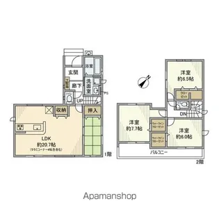 埼玉県さいたま市見沼区大字中川【一戸建】の間取り