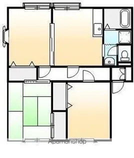 サンライフ南蔵王A・B【A101号室】の間取り