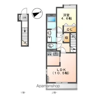 チェリーコート【205号室】の間取り