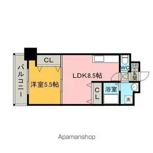 ロイヤル天神東【2階】の間取り