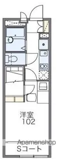 レオパレスリバーポイント小岩Ⅱ【1階】の間取り