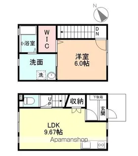 ビオラ新富山【1階】の間取り
