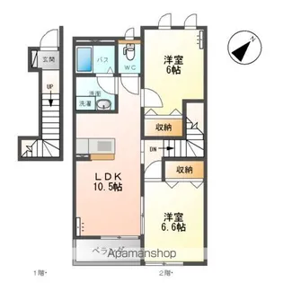 プラッツ・ステージⅠ【2階】の間取り