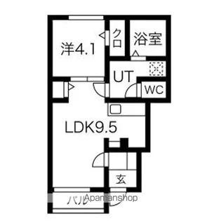 アスガルドB棟【1階】の間取り