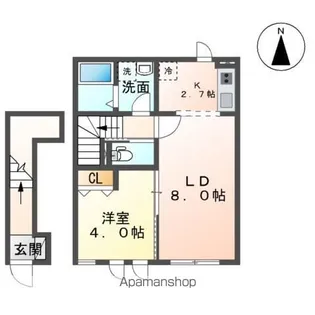 ハニービートル【2階】の間取り