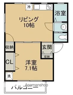 ハイツ欅【301号室】の間取り