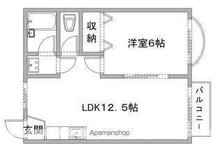 ウエストパレスヒエイ【202号室】の間取り