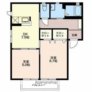 ラフィードD【1階】の間取り