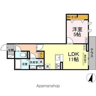 セレスティア小豆沢【1階】の間取り