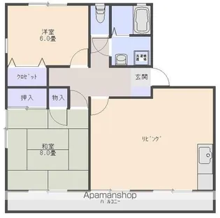 フラッツゆたか【B101号室】の間取り