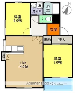 天竺レジデンス【105号室】の間取り