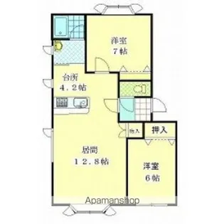 エモリエル【D号室】の間取り