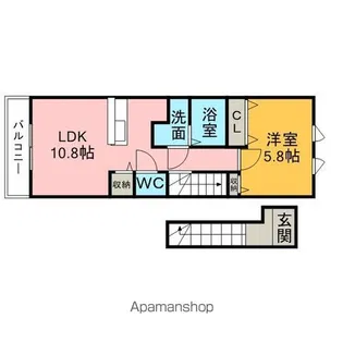 PARC DES MK【205号室】の間取り