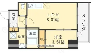 グランパシフィック東今里INNOVATION【7階】の間取り