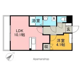 トレゾア【108号室】の間取り