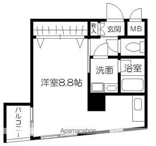 TWK神水【404号室】の間取り