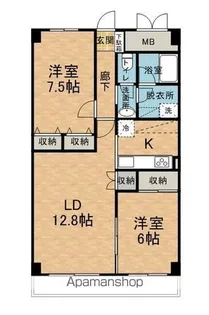 2000POST葡萄の里【4階】の間取り