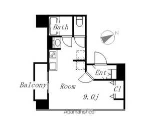 ウィングコート徳川【4階】の間取り