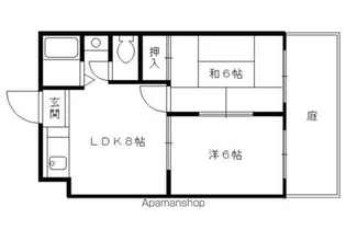 VIP一言寺【1階】の間取り