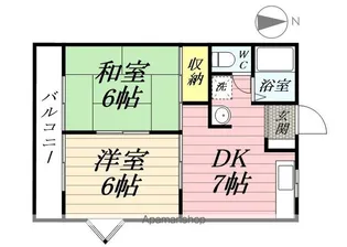 第5磯部コーポ【201号室】の間取り