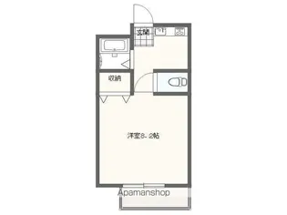 フォルサ茶屋ヶ坂【205号室号室】の間取り