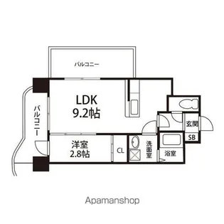 ハーベスト中山【401号室】の間取り