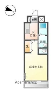 ベルモンターニュ【5階】の間取り