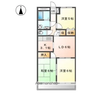 ソフィア花北【205号室】の間取り