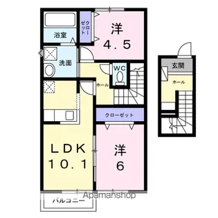 サンフラワー【2階】の間取り