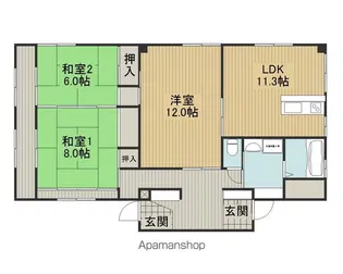 城南マンション【106号室】の間取り