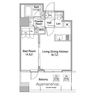コンフォリア東池袋WEST【7階】の間取り
