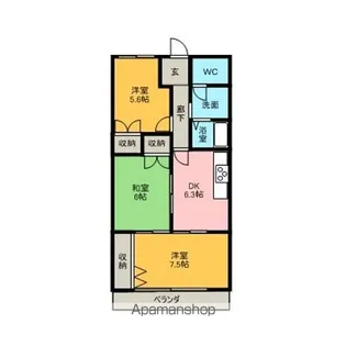 みなくるマンション【3階】の間取り