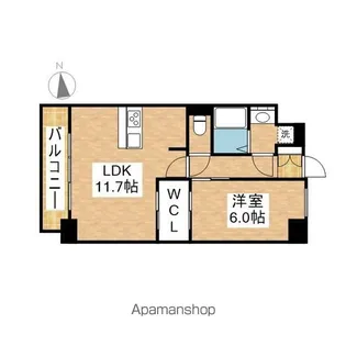 SーRESIDENCE桜本町AWESOME【9階】の間取り