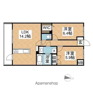 エストラーダ天道【403号室】の間取り