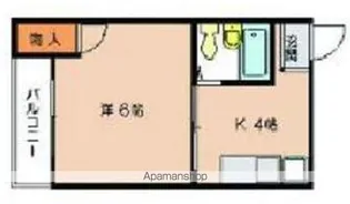 アニーマンション【4-D号室】の間取り