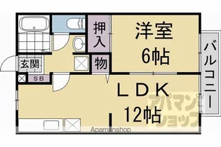 リヴェール桃山壱・弐番館【202号室】の間取り