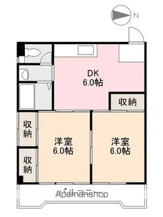 キャレット栗林【202号室】の間取り