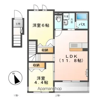 ベルクレスト【2階】の間取り