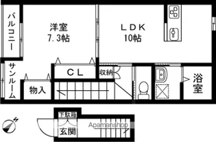 シャルマン長岡【2階】の間取り